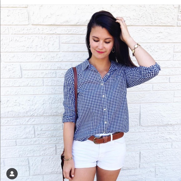 GAP Tops - Gingham Button Down Shirt